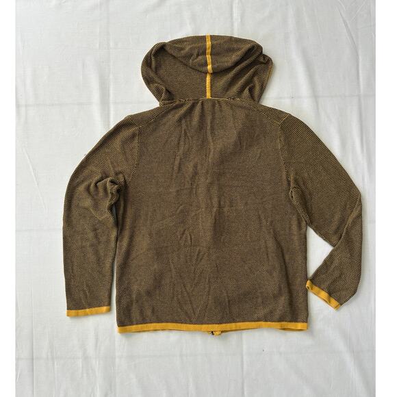 Alfani Mustard & Black Textured Zip-Up Hoodie (L) - Picture 5 of 6